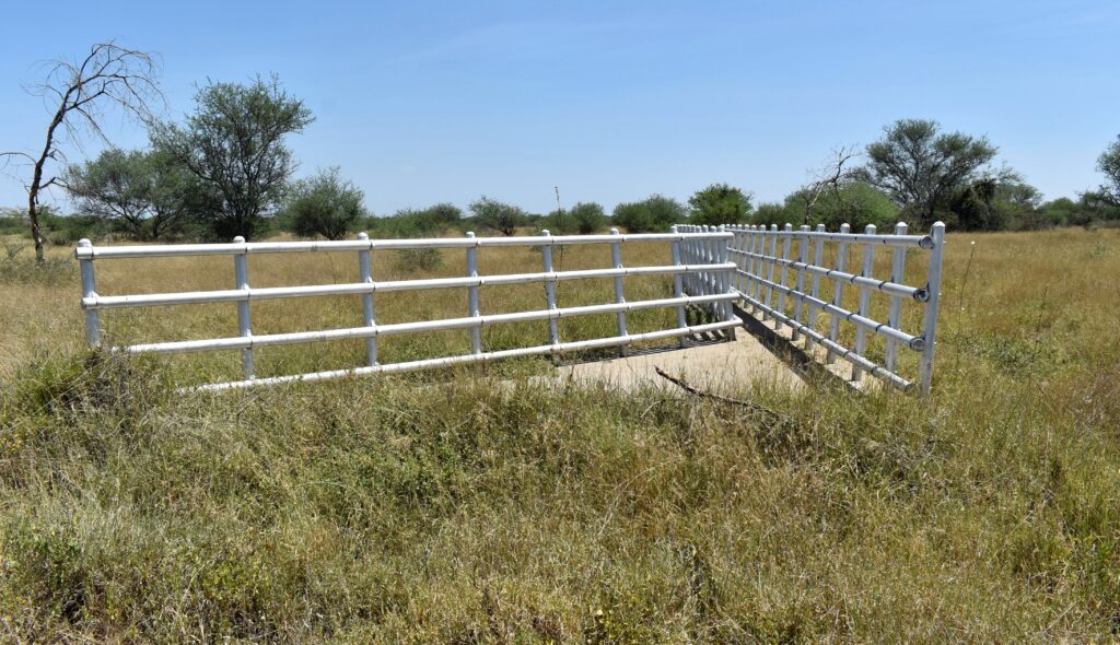 The cattle crush within the project site will be used for tick control.