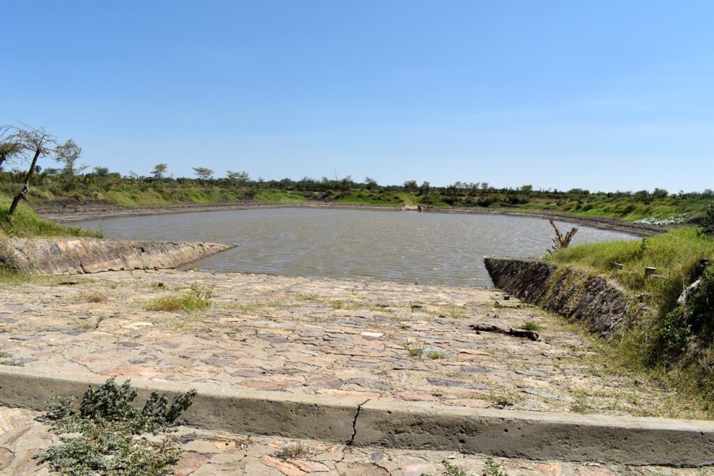 The valley tank located within the project site.