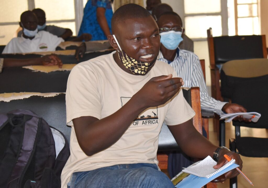 One of the participants contributes to the discussion