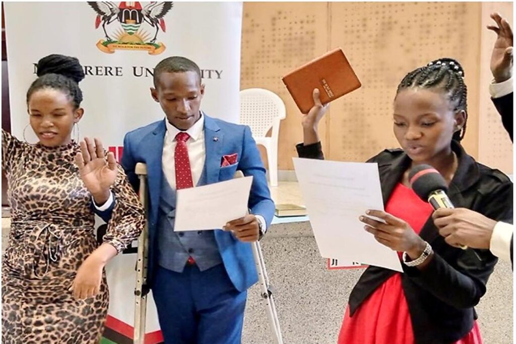 Students With Disabilities swearing in. Photo by Alex Mugalu