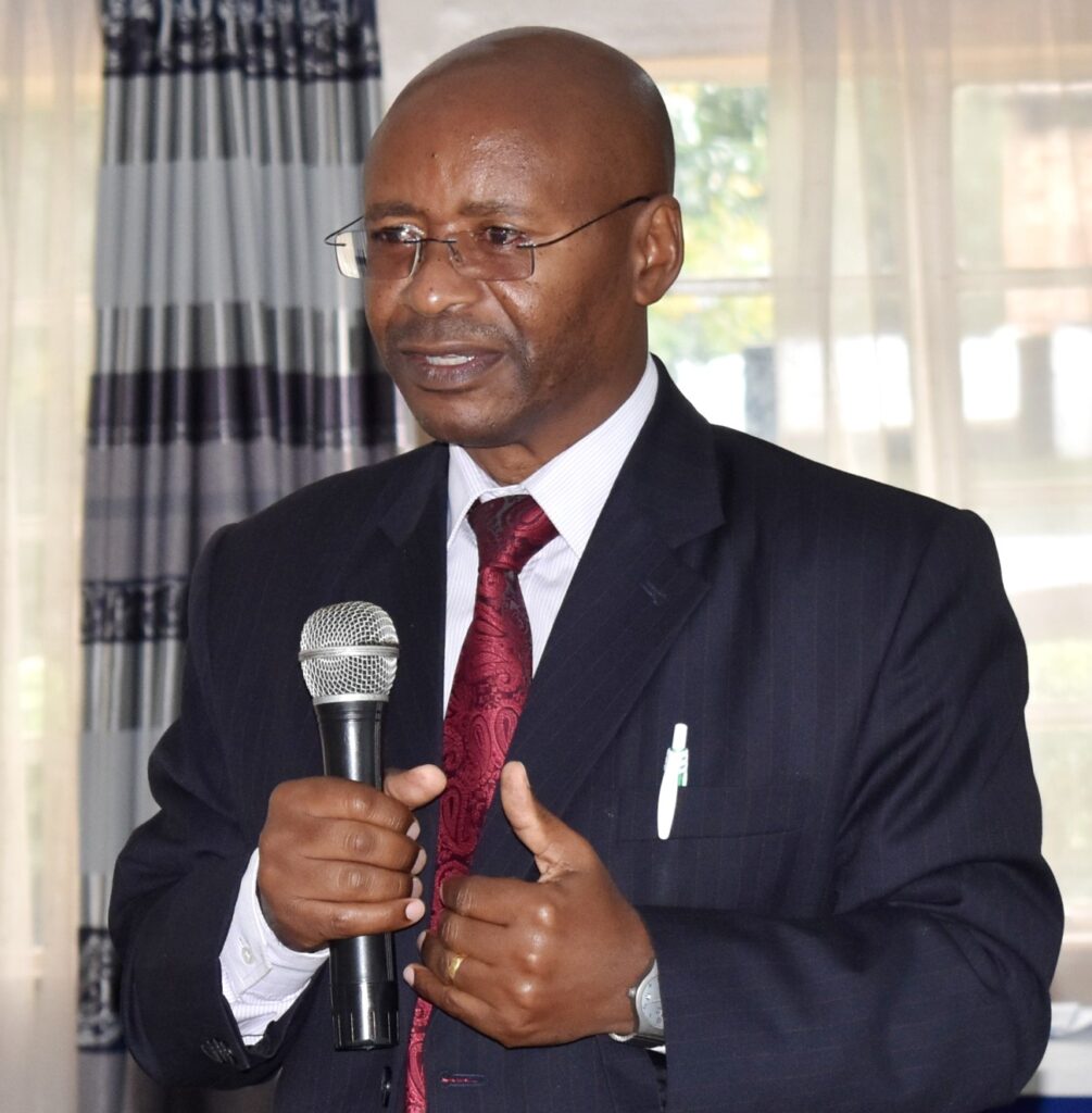 Prof. Johnny Mugisha addressing participants during the EfD-Mak Policy Dialogue in Kabale.