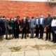 The DVCFA-Dr. Josephine Nabukenya (8th L-Red scarf) and Principal CoBAMS-Dr. Eria Hisali (9th L) with Deans and newly oriented staff after the induction exercise on 2nd November 2021, School of Business, Makerere University.