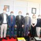 The Vice Chancellor, Prof. Barnabas Nawangwe (4th R), Director EfD Global Network Assoc. Prof. Gunnar Kohlin (4th L) and Principal CoBAMs-Prof. Eria Hisali (3rd L) with Swedish and Mak teams after the meeting in the Vice Chancellor’s Office in CTF1 on 22nd November 2021.