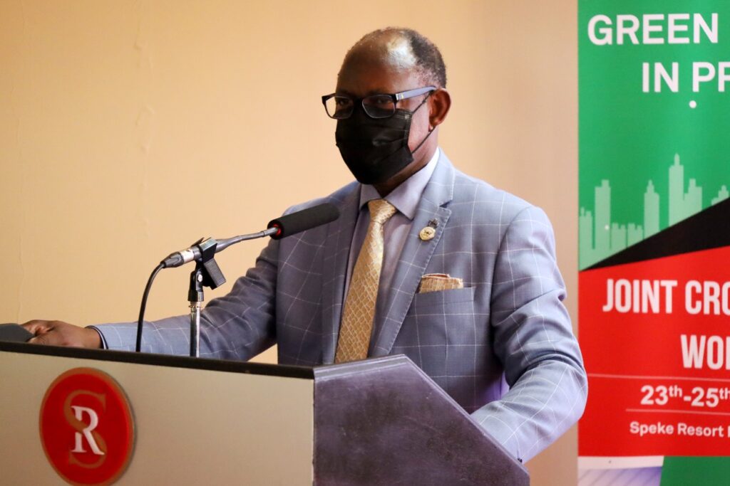 The Vice Chancellor, Prof. Barnabas Nawangwe addresses participants at the Opening Ceremony on 23rd November 2021.