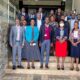 The Chairperson of Council, Mrs. Lorna Magara (2nd L) and Vice Chancellor, Prof. Barnabas Nawangwe (L) with Members of Council and other dignitaries after the dialogue in December 2021.
