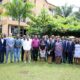 The Principal CoBAMS-Prof. Eria Hisali (5th R) and the PI PIM CoE at CoBAMS-Prof. Edward Bbaale with participants at the launch of the training on 21st February 2022 in Jinja.