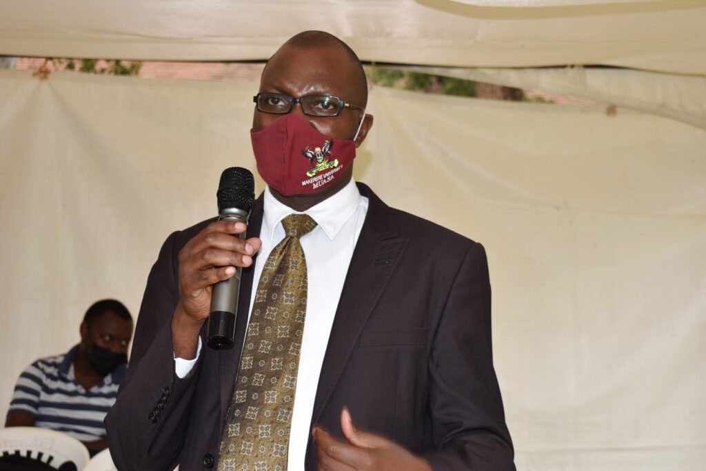 Prof. Ronald Mayambala advised Fresh Men and Women to avoid trouble and always balance their lives. 