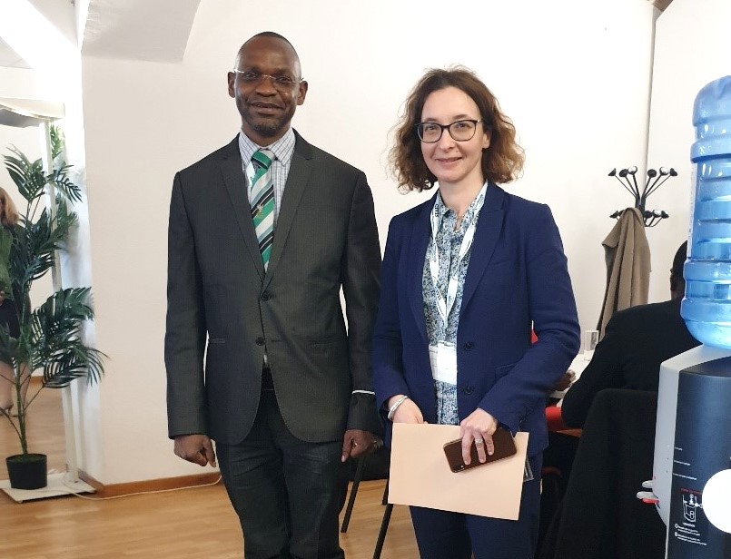 Associate Prof. Kakumba with Dr. Camille de Garidel-Thoron, Director of Strategic Projects and Networks at Aix Marseille University and Conference Organiser.