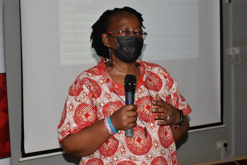 Prof. Grace Bantebya Kyomuhendo, the Head Grants Administration and Management Support Unit (GAMSU).