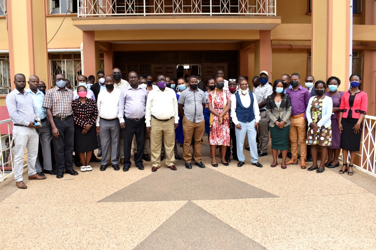 Participants from the Directorate of Finance with some of the Project Principal Investigators on Monday 28th March 2022 at the Senate Building. Participants have been attending a 4-day training on Project Financial Management.