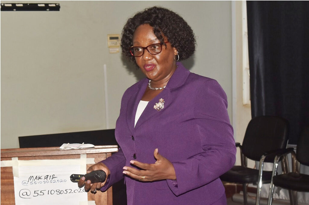 Prof. Rhoda Wanyenze, Dean School of Public Health, College of Health Sciences (CHS) sharing grants grants management experience from her School.