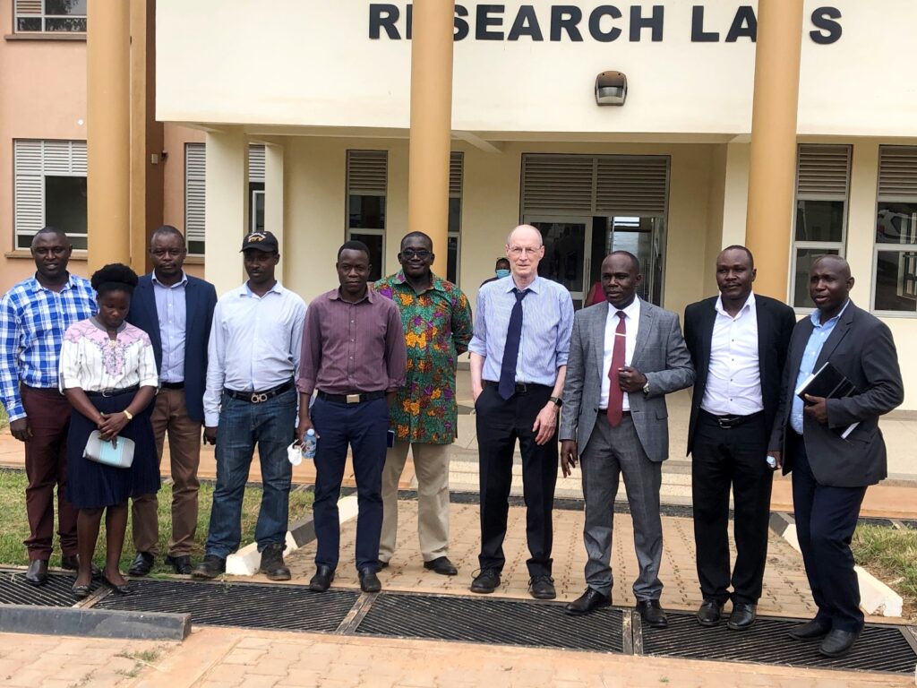 Assoc. Prof. John Mango (3rd R) and Dr. Peter Lennie (4th R) with CAES Deans and Researchers at MUARIK. 
