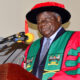 H.E. Dr. Mwai Kibaki delivers a Lecture on 13th February 2015 in the Makerere University Main Hall.