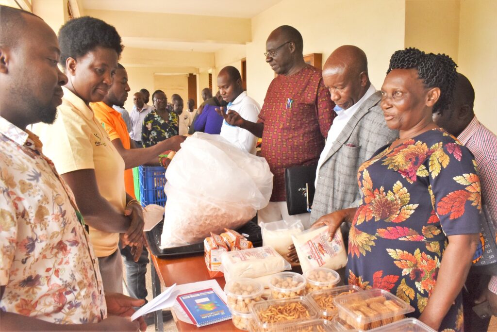 Participants checking out some of the products developed from the project