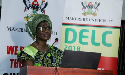 Prof. Doyin Coker-Kolo, Carnegie African Diaspora Fellow and visiting professor from Indiana University Southeast during her lecture on "Leadership in times of Crisis; Building a campus culture of Resilient Thinking" on 31st March 2022, CEES, Makerere University.