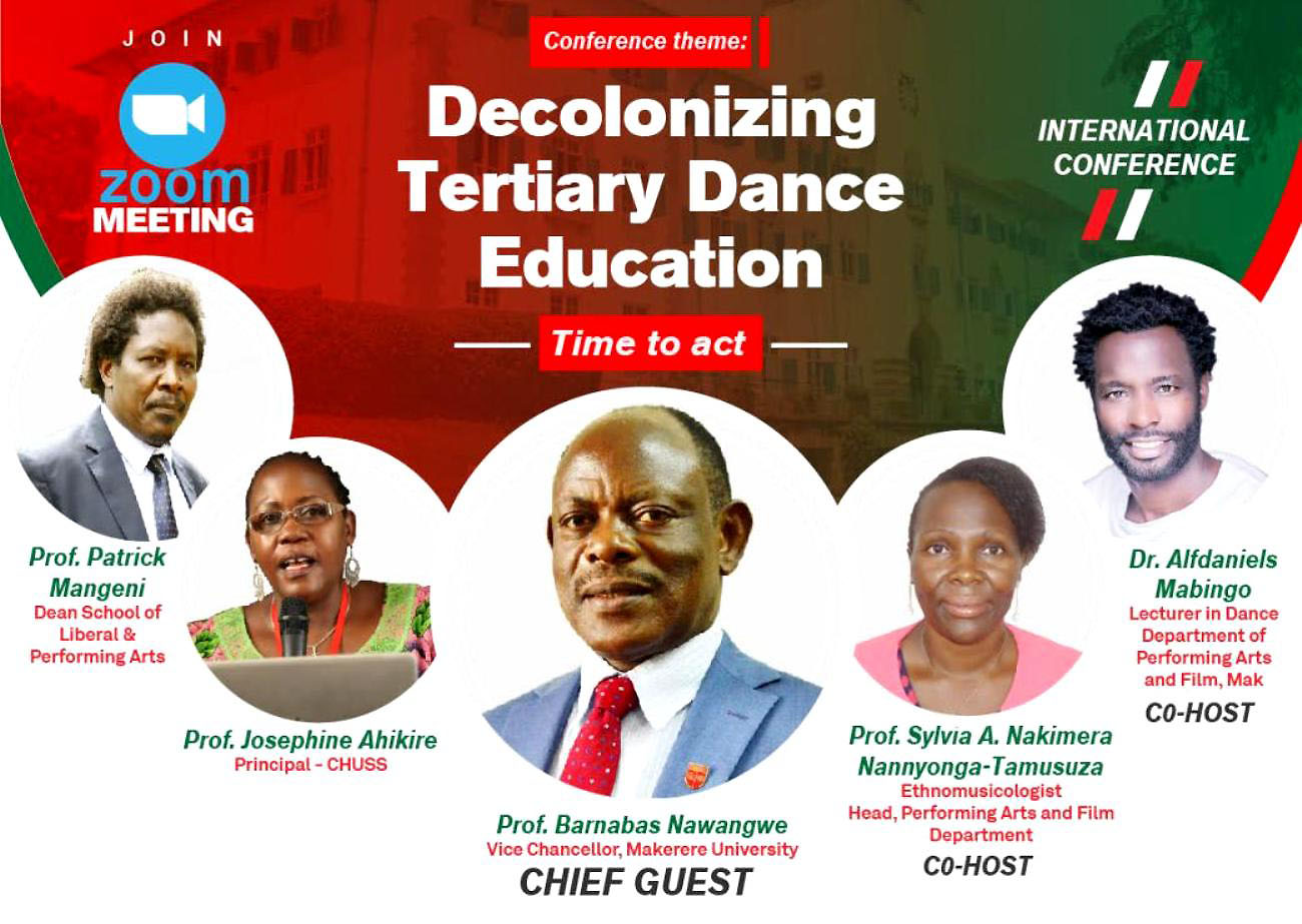 The Poster for the “Decolonising Tertiary Dance Education: Time to act” International Conference Opening Ceremony, held on 7th April 2022.