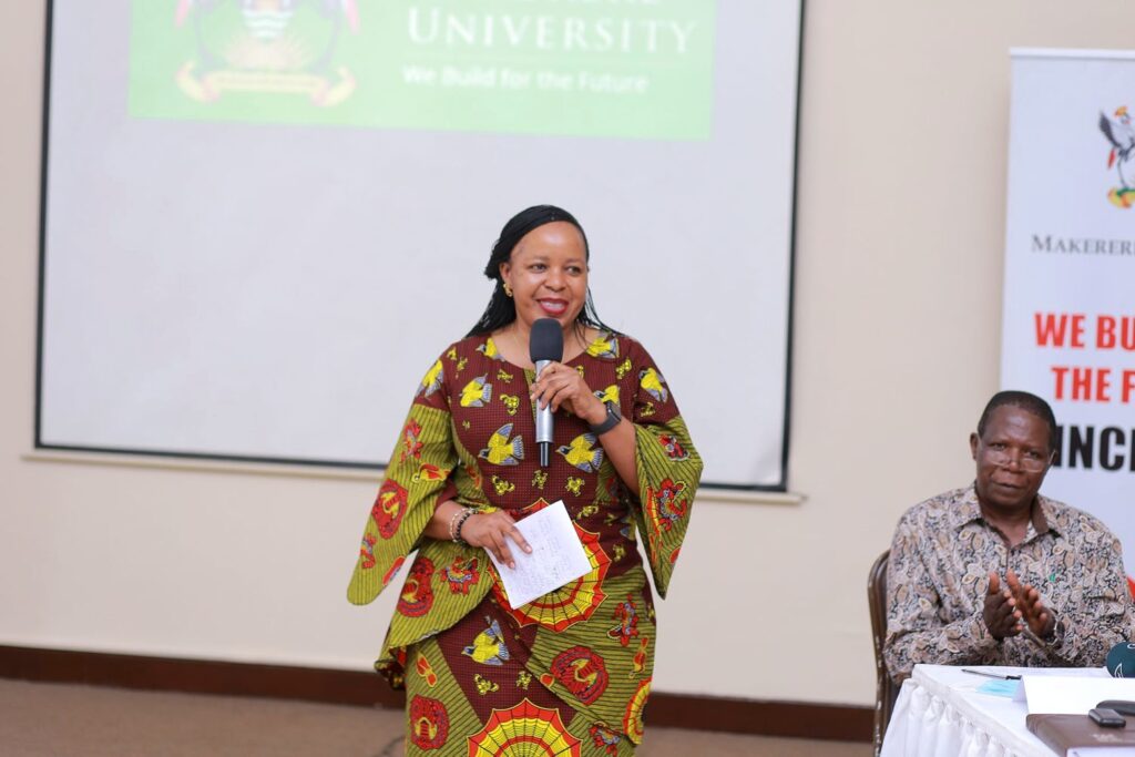 Ms. Juliet Namuddu from KCCA addresses the audience