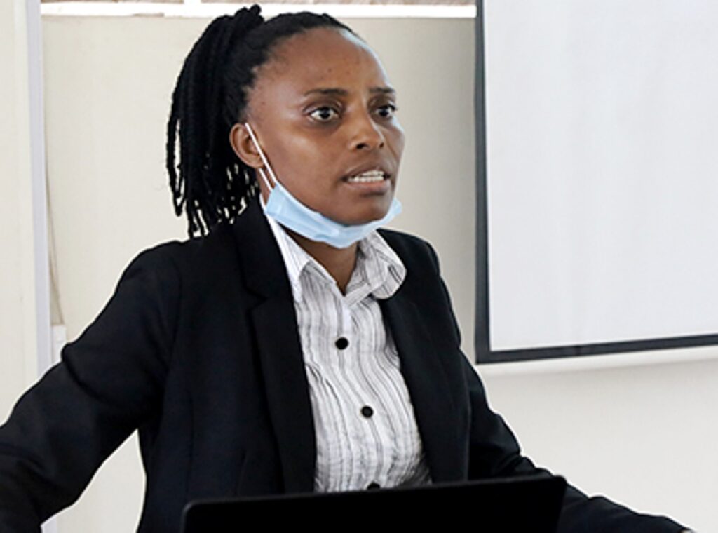 Dr. Rose Nakibule speaking during the launch.