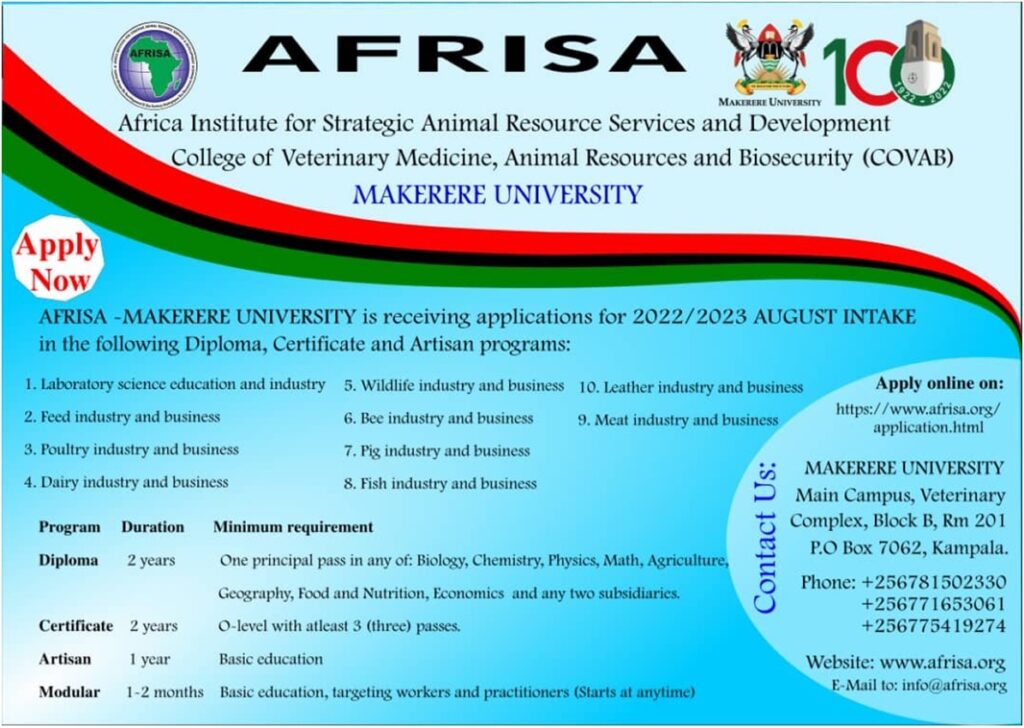 AFRISA-CoVAB August 2022/2023 Advert Poster