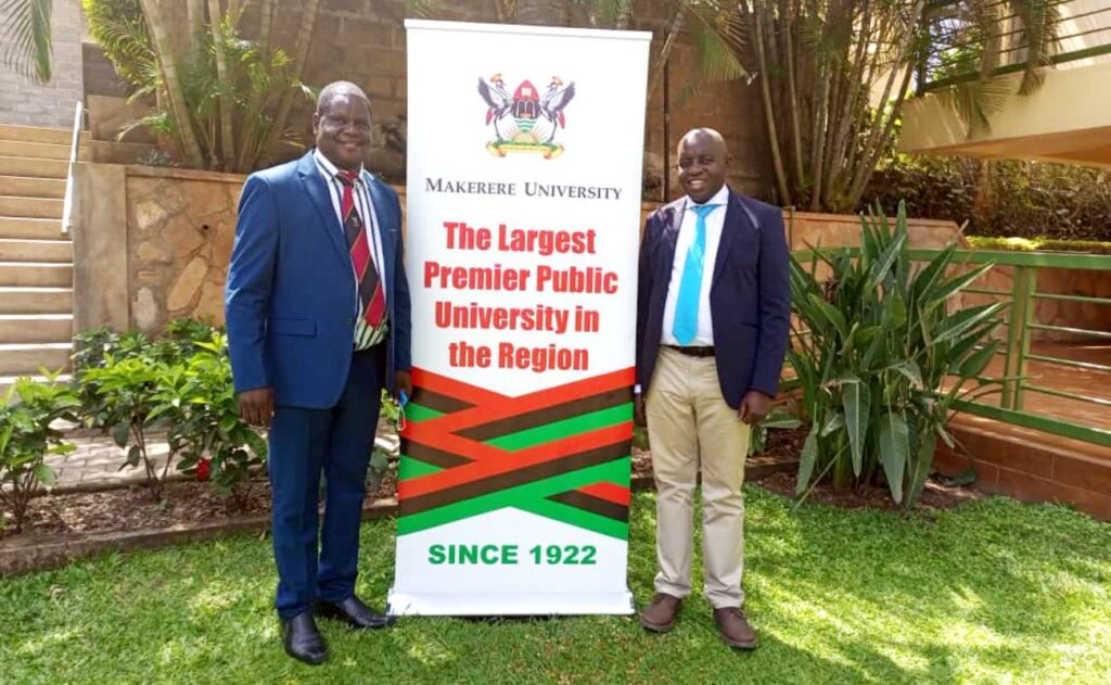 Facilitator, Dr. David Onen (Left) with the Principal Investigator, Mr. Henry Nsubuga (Right).