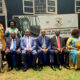 Seated: The United Republic of Tanzania High Commissioner to Uganda H.E. Dr. Aziz Ponary Mlima (3rd R) with the Vice Chancellor, Prof. Barnabas Nawangwe (3rd L) and other officials at the Julius Nyerere Leadership Centre (JNLC), Makerere University, during the Nyerere at 100 Commemorations on 13th April 2022.