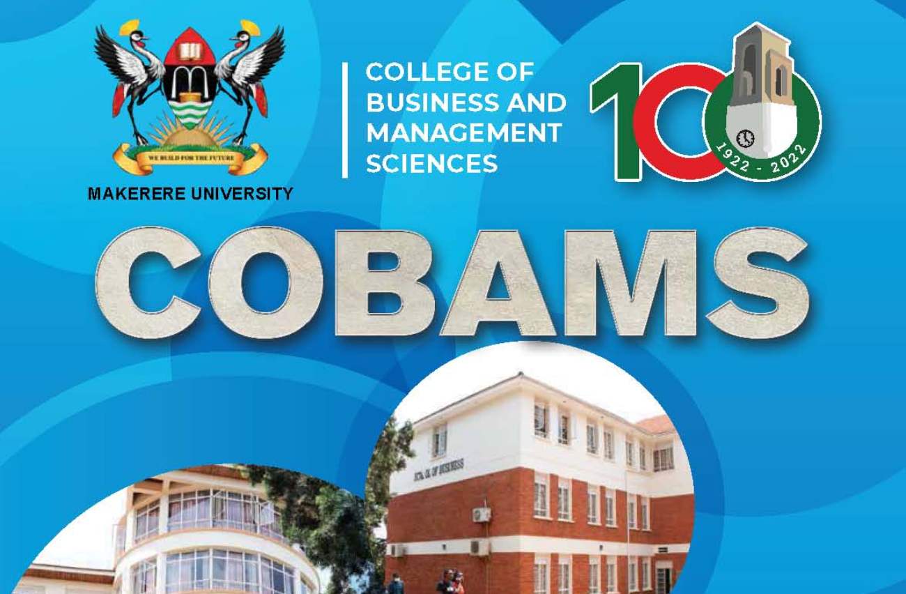 The College of Business and Management Sciences (CoBAMS) Annual Report 2021 cover page.