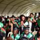 Masters graduands from CAES jubilate upon hearing their names during the 72nd Graduation of Makerere University on 24th May 2022.