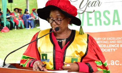 The Principal, Prof. Gorettie N. Nabanoga presents CAES PhD graduands at the second session of the 72nd graduation ceremony held on 24th May 2022.
