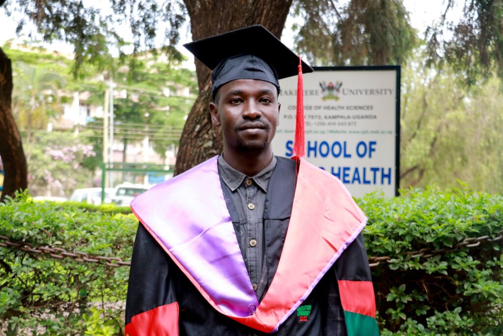Arac Oscar, First Class Graduand of the 72nd Graduation Ceremony from the Makerere University School of Public Health. Photo-Davidson Ndyabahika