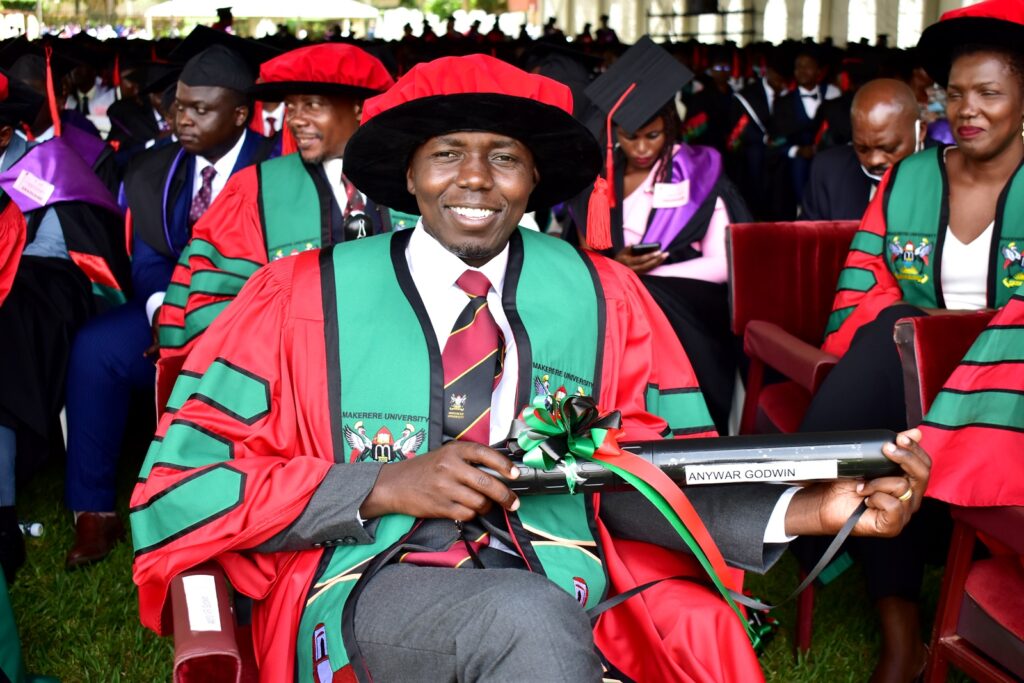 Dr. Godwin Anywar, one of the PhD graduates, also a Lecturer at CoNAS