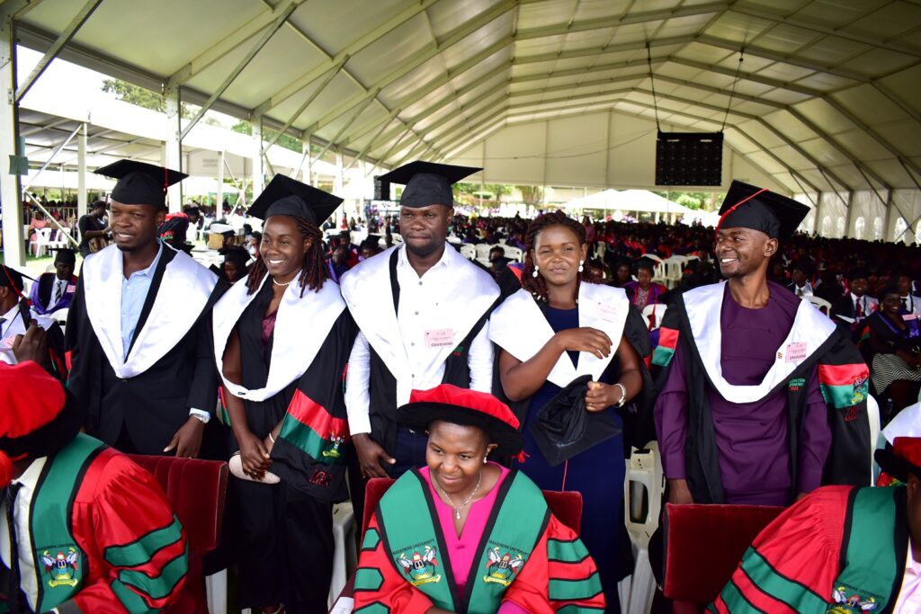 Standing: Some of the students who graduated with MScs during Day 1 of the 72nd Graduation Ceremony on 23rd May 2022.