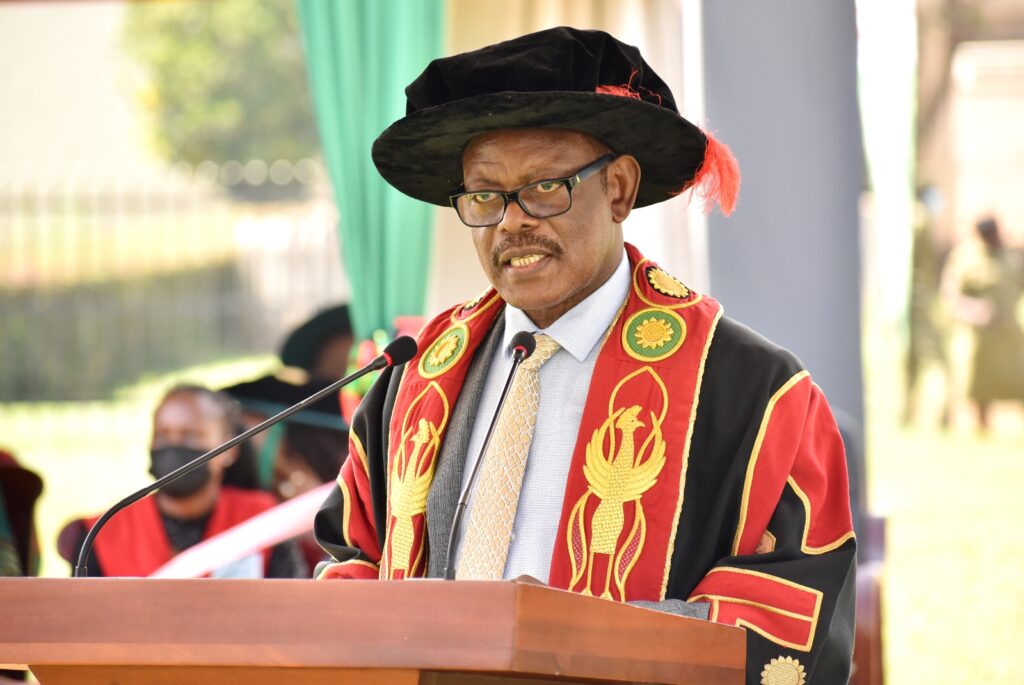 The Vice Chancellor Prof. Barnabas Nawangwe delivering his speech