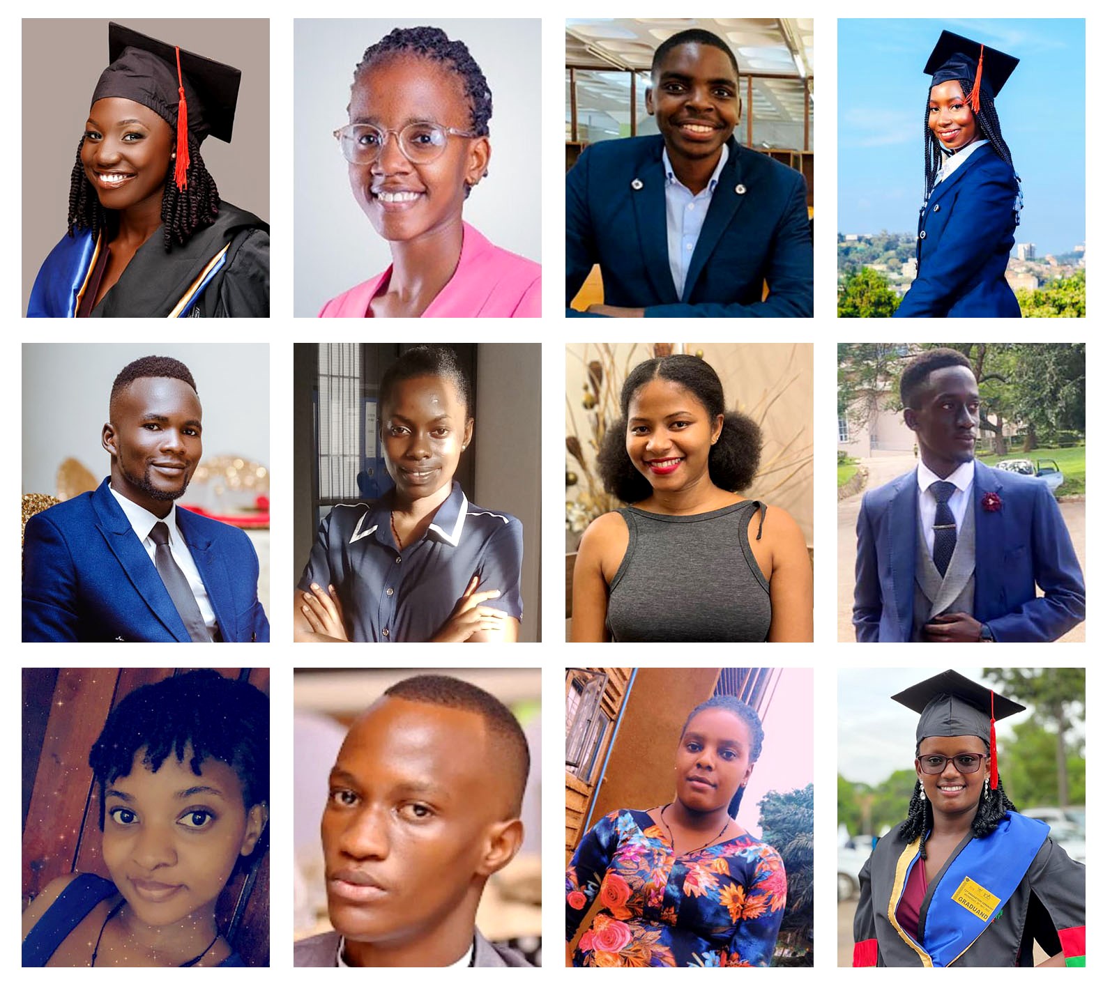 A montage of First Class Graduands of the 72nd Graduation Ceremony of Makerere University from the College of Business and Management Sciences (CoBAMS).