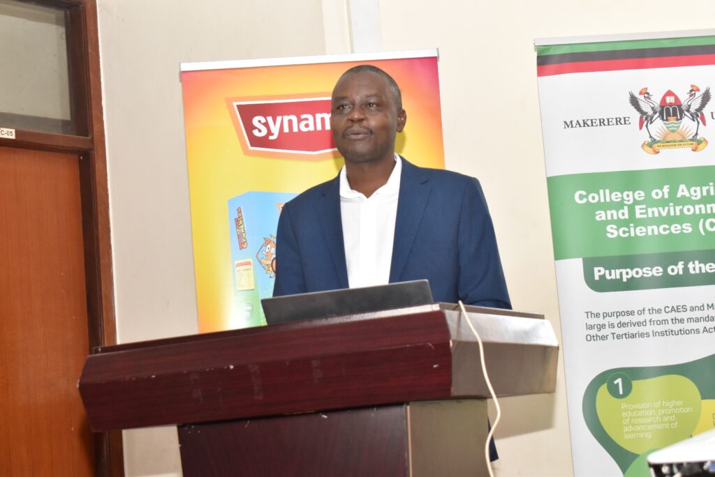 The Dean, School of Food Technology, Nutrition and Bio-Engineering, Prof. Abel Atukwase delivering his remarks.