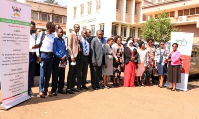 The Principal MakCHS-Prof. Damalie Nakanjako (6th R), Prof. Sarah Kiguli-PI HEPI (R), Prof. Francis Omaswa-ED ACHEST (8th R), Dr. Safina Museene-MoES (5th R), Prof. Rhoda Wanyenze (3rd R), Prof. Joel Okullo (9th R), Prof. Josephine Namboze (7th R), Prof. Elsie Kiguli-Malwadde - ACHEST (2nd R) and other Health Experts at the Symposium on 17th June 2022, MakCHS, Makerere University.