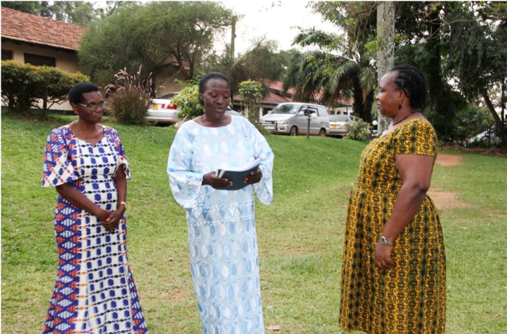 Left – Right: Ms. Evelyn Nyakoojo, former Head of the Gender Mainstreaming Division, Ms. Frances Nyachwo and Dr. Euzobia Mugisha Baine