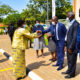 Rt. Hon. Rebecca Kadaga is received upon arrival at Makerere University on 16th June 2022 by the Vice Chancellor, Prof. Barnabas Nawangwe, MEACA Officials, Members of Council, Senate and Management.