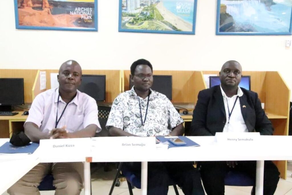L-R: The three Fulbright Research Fellowship Scholars from Makerere University; Dr. Daniel Kizza, Dr. Brian Semujju and Dr. Henry Semakula. Courtesy Photo.