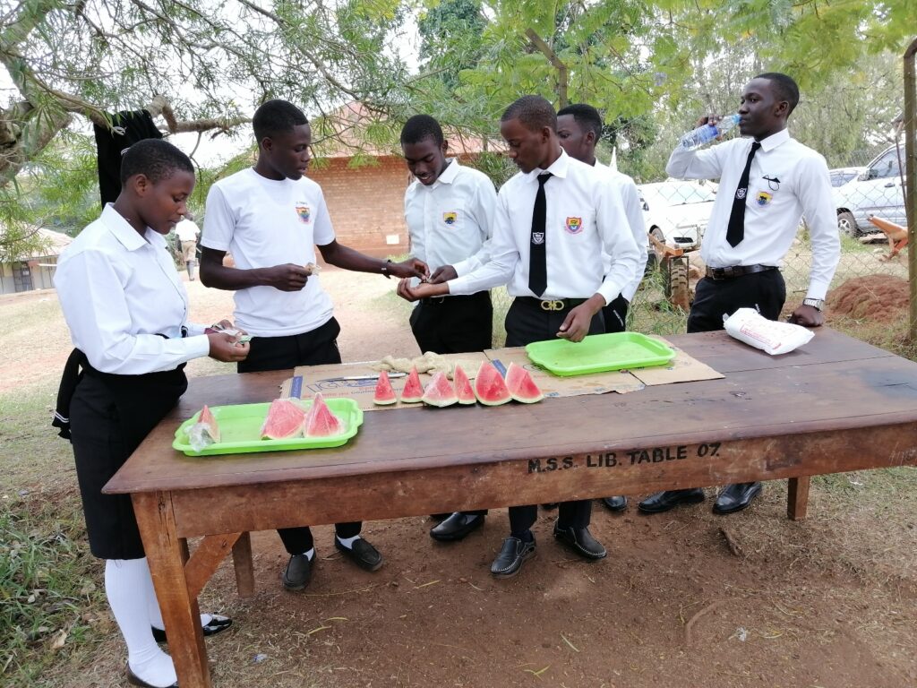 Mityana SS student entrepreneurs' fruit business.