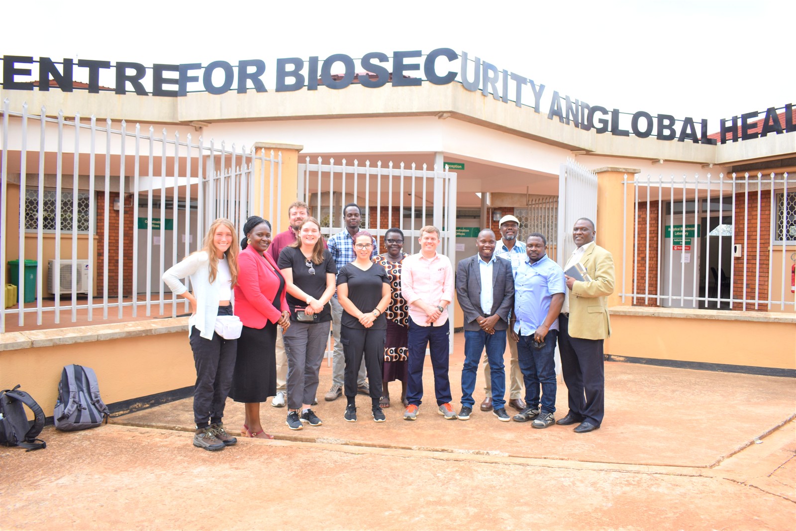 CoVAB staff pose for a photo with the Summer School students from Mississippi State Universtity on 1st July 2022 at the Centre for Bio Security and Global Health (CeBIGH), College of Veterinary Medicine, Animal Resources and Bio-security (CoVAB), Makerere University.
