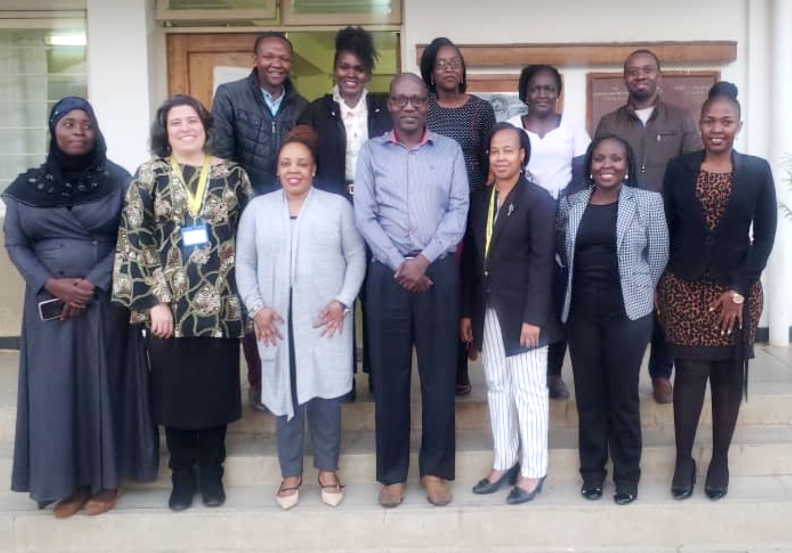 Group Photo of Deans of Schools of Law at the meeting. Professor Christopher Mbazira, Principal Makerere University School of Law (standing, 4th front line)
