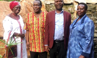 Staff that retired from the School of Law, Makerere University at their farewell party on 18th June 2022. From Left to Right: Prof. Sylvia Tamale, Mr. Ellia Nyanja Musoke, Hon. Yusuf Nsibambi and Ms. Deborah Kisolo.