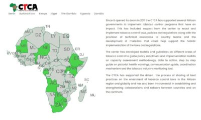 CTCA's Coverage in Africa.