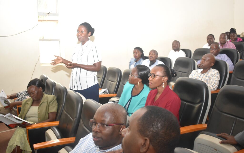 An administrative staff at the College presenting her concerns.