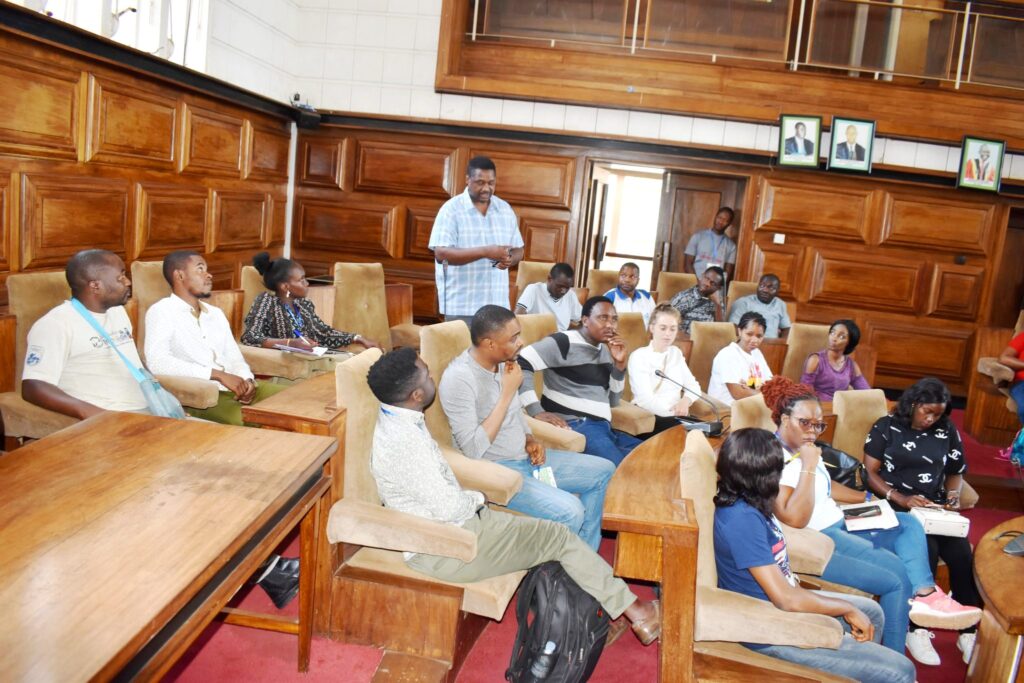 Prof. Bulley addressing participants and leadership of Jinja City.