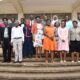 The Mentors led by Prof. Bernard Bashaasha (Front: 3rd L) with their mentees and policy analysts after the workshop on 2nd August 2022, SFTNB Conference Hall, Makerere University.