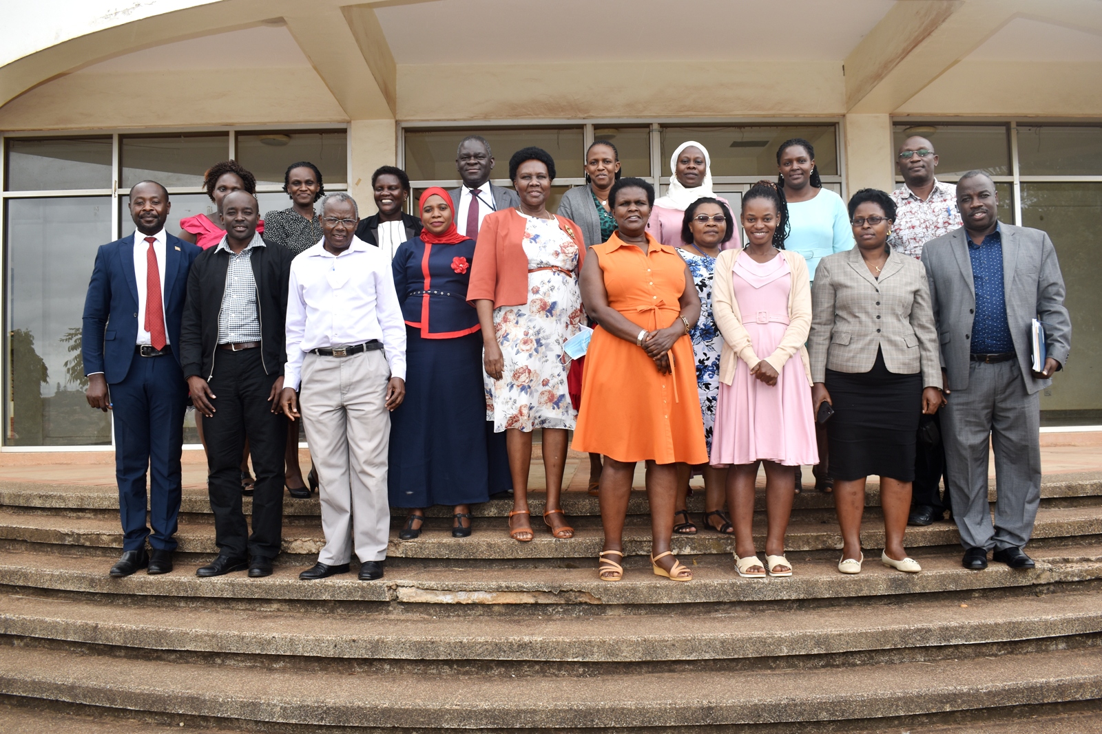 The Mentors led by Prof. Bernard Bashaasha (Front: 3rd L) with their mentees and policy analysts after the workshop on 2nd August 2022, SFTNB Conference Hall, Makerere University.