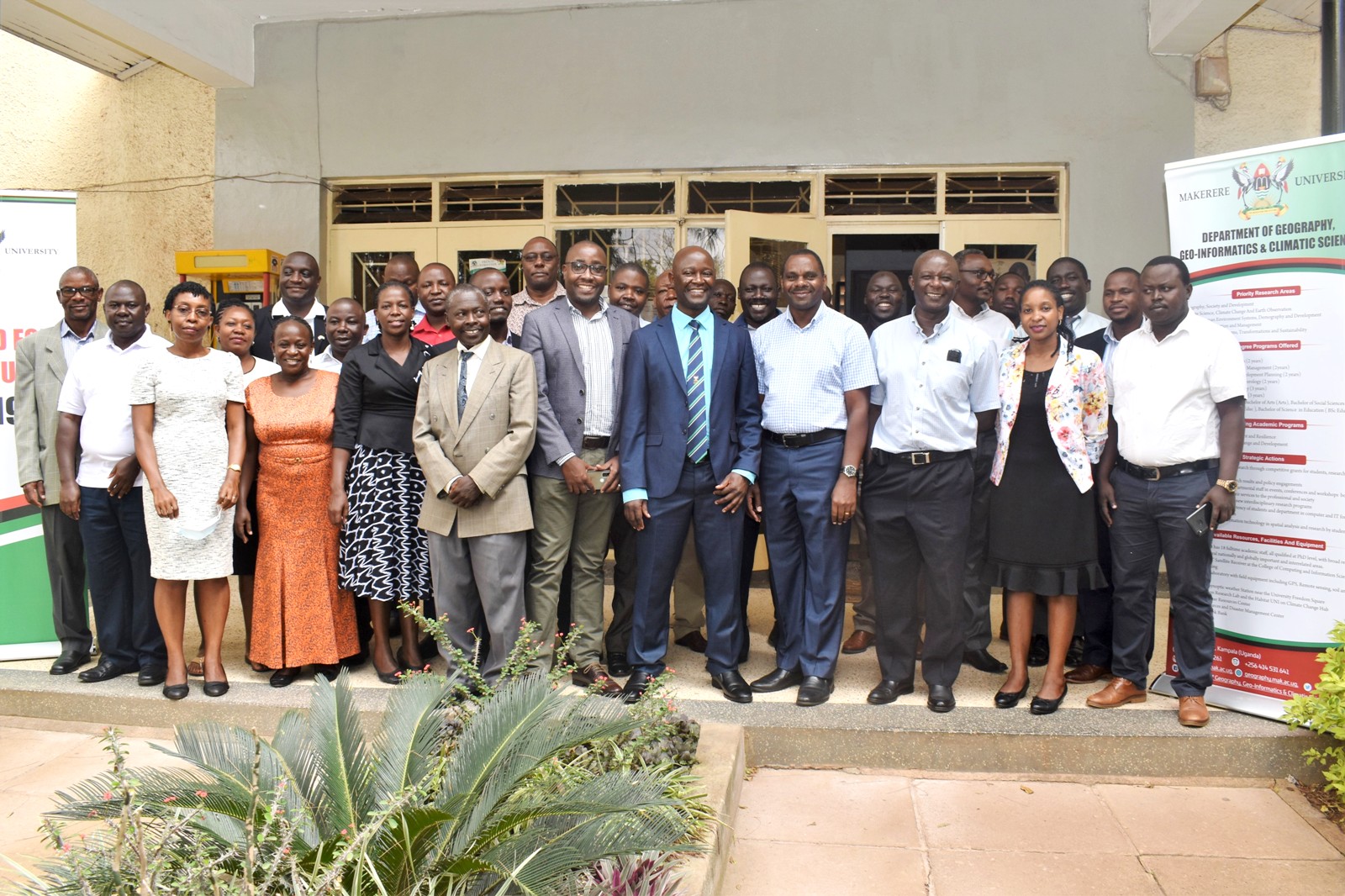Participants in a group photo during the stakeholder engagement held at the School of Forestry, Environmental and Geographical Sciences on 3rd August 2022 .