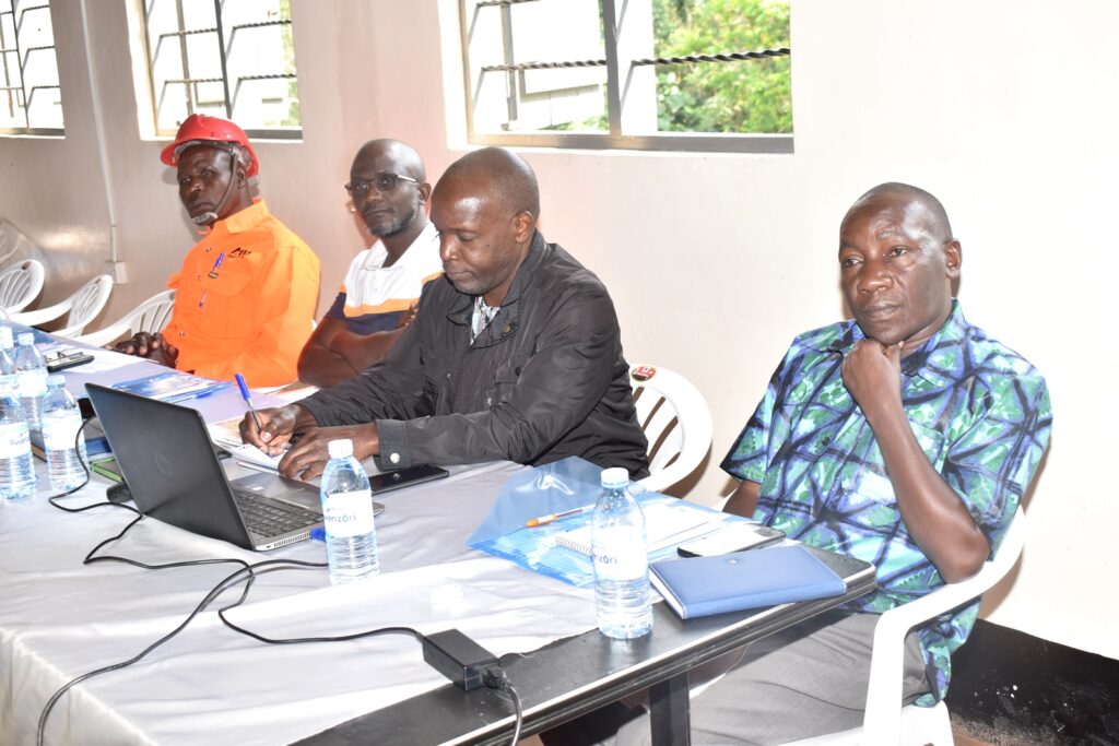 Right-Left - Dr John Mary Kiberu, Senior Lecturer in the Department of Geology and Petroleum Studies, also member on the project, Dr Michael Owor, Dr Arthur Batte, and Eng. Muhumuza Esau.