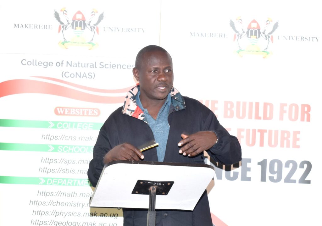 The Project Engineer, Mr. Julius Kwebangana from the University Estates and Works Department.